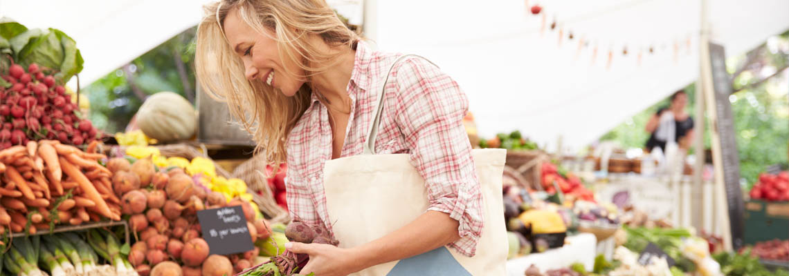 Doing your grocery shopping at the market can help you save money.